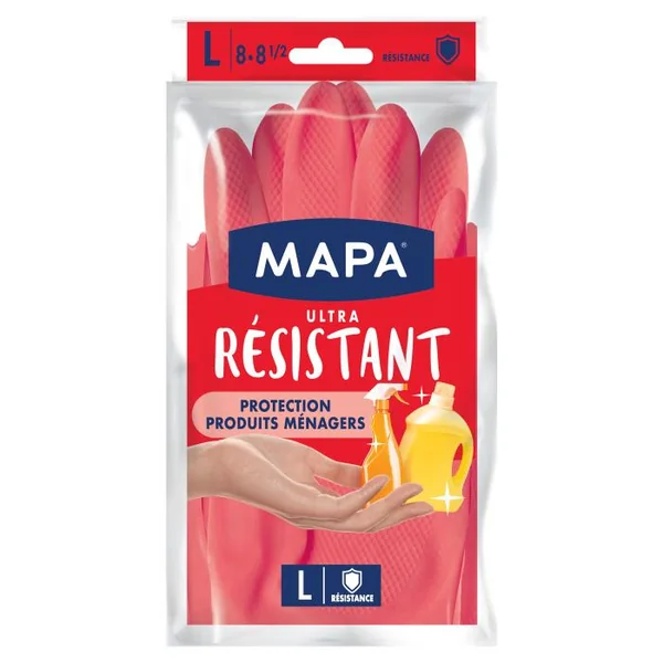 1 PAIRE DE GANTS MAPA ULTRA RESISTANT LATEX TAILLE L