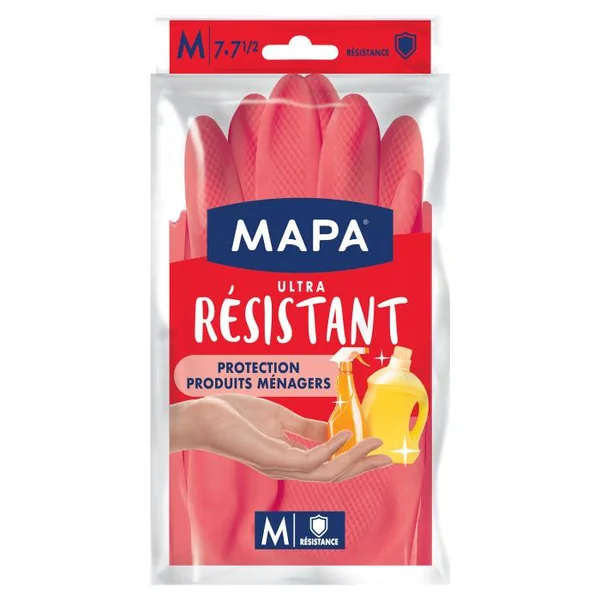 1 PAIRE DE GANTS MAPA ULTRA RESISTANT LATEX TAILLE M