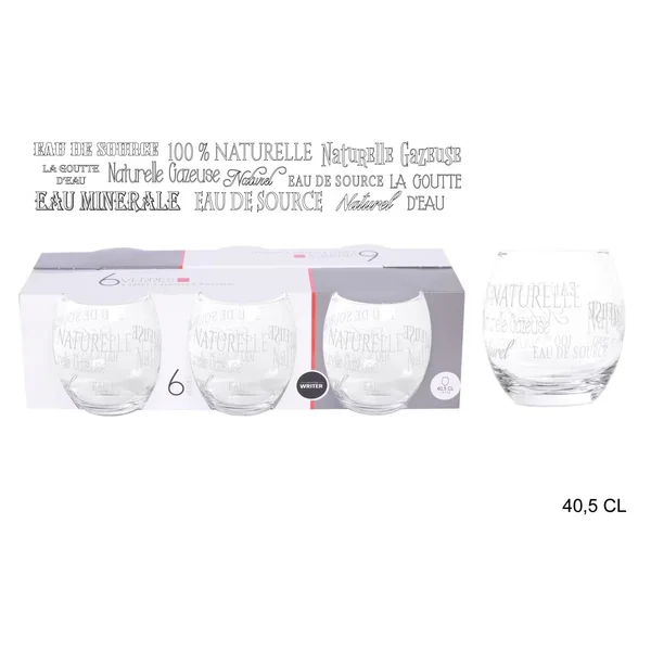 6 VERRES BAS WRITER 40.5CL