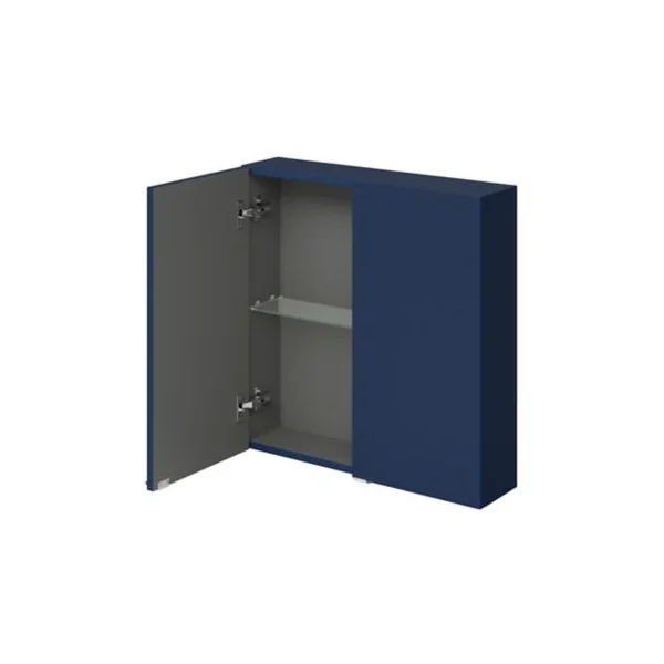 Armoire de salle de bains faible profondeur bleu nuit mat l.60 x H.60 x P.15 cm, GoodHome Imandra