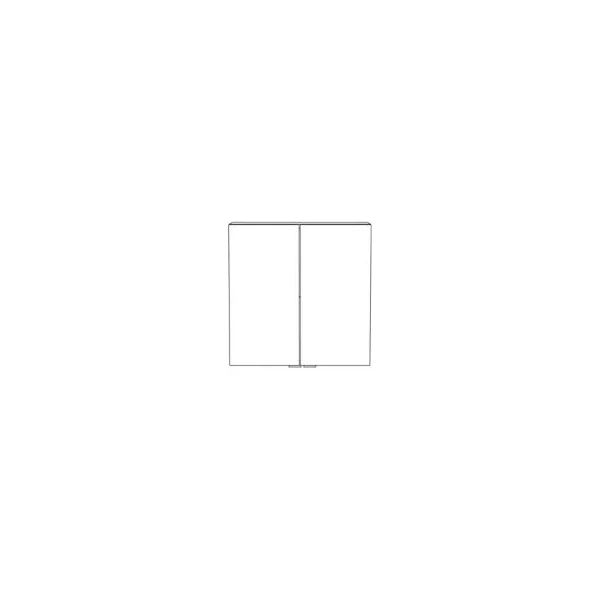 Armoire de salle de bains faible profondeur gris brillant l.60 x H.60 x P.15 cm, GoodHome Imandra