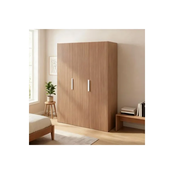 Armoire penderie 3 portes battantes effet chêne GoodHome Atomia H. 225 x L. 150 x P. 58 cm