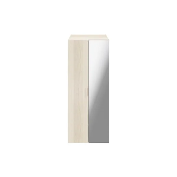 Armoire penderie effet chêne portes battantes miroir et effet chêne GoodHome Atomia H. 187,5 x L. 75 x P. 60 cm