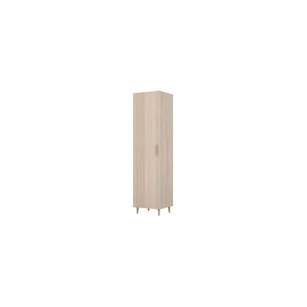 Armoire penderie effet chêne sur pieds chambre enfant GoodHome Atomia H. 198,5 x L. 50 x P. 58 cm