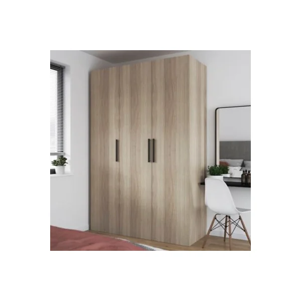 Armoire penderie portes battantes effet chêne GoodHome Atomia H. 225 x L. 150 x P. 60 cm