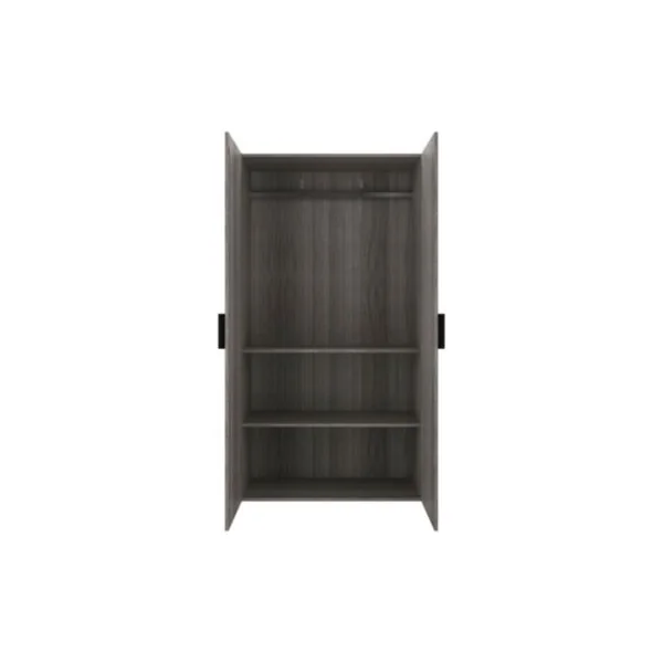 Armoire penderie portes battantes effet chêne grisé GoodHome Atomia H. 187,5 x L. 100 x P. 45 cm