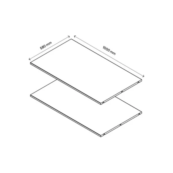 Armoire penderie portes battantes miroir et blanches GoodHome Atomia H. 225 x L. 150 x P. 60 cm