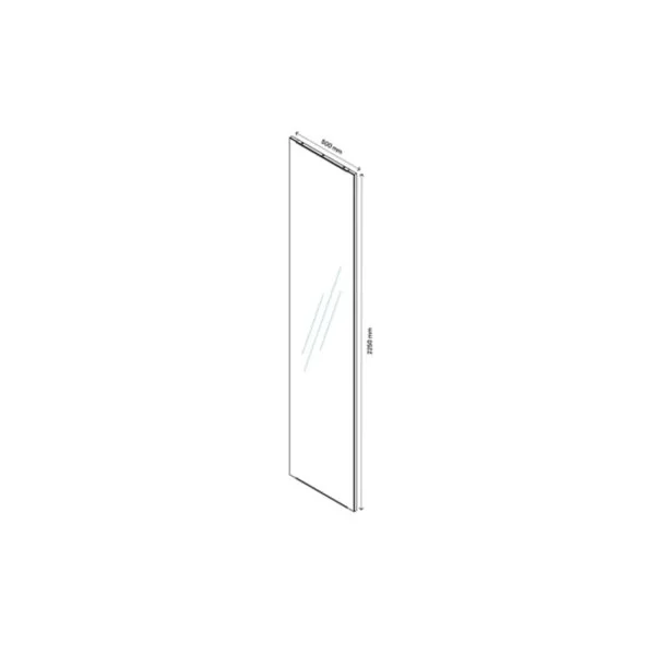 Armoire penderie portes battantes miroir et blanches GoodHome Atomia H. 225 x L. 150 x P. 60 cm