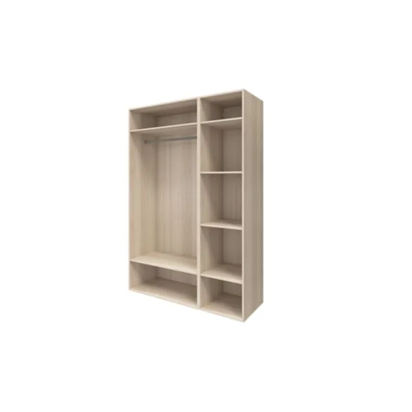 Armoire penderie portes battantes miroir et tiroirs effet chêne GoodHome Atomia H. 225 x L. 150 x P. 60 cm