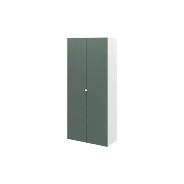 Armoire penderie portes battantes vert forêt et blanc GoodHome Atomia H. 225 x L. 100 x P. 45 cm