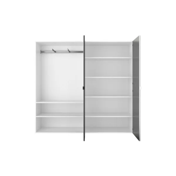 Armoire semi-ouverte blanc GoodHome Atomia H. 187,5 x L. 200 x P. 45 cm