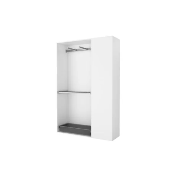 Armoire semi-ouverte blanc GoodHome Atomia H. 225 x L. 150 x P. 45 cm