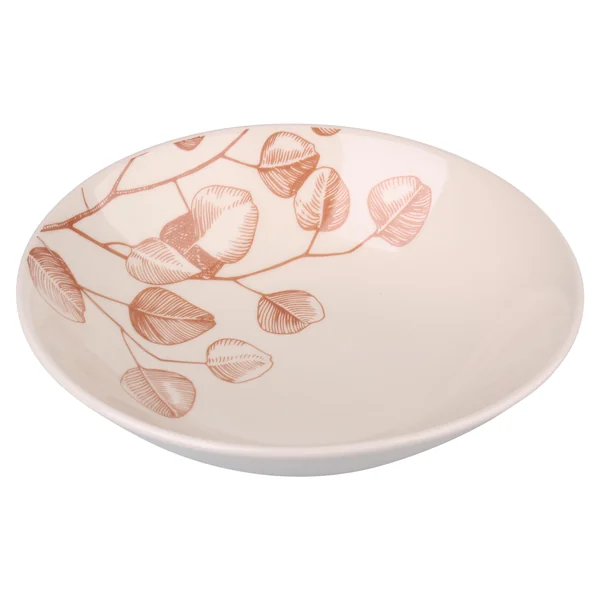 ASSIETTE A SOUPE BRANCHE GRES DECOREE FORME COUPE 20CM