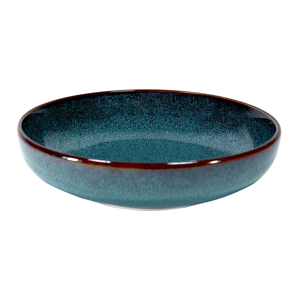 Assiette creuse en grès bleu d19cm - Volga