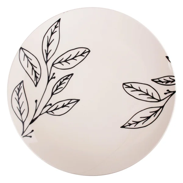 ASSIETTE PLATE FLEUR GRES DECOREE FORME COUPE 26CM