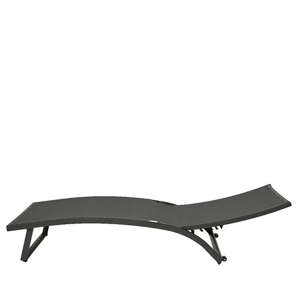 Bain de soleil en aluminium anthracite L192cm - Farum