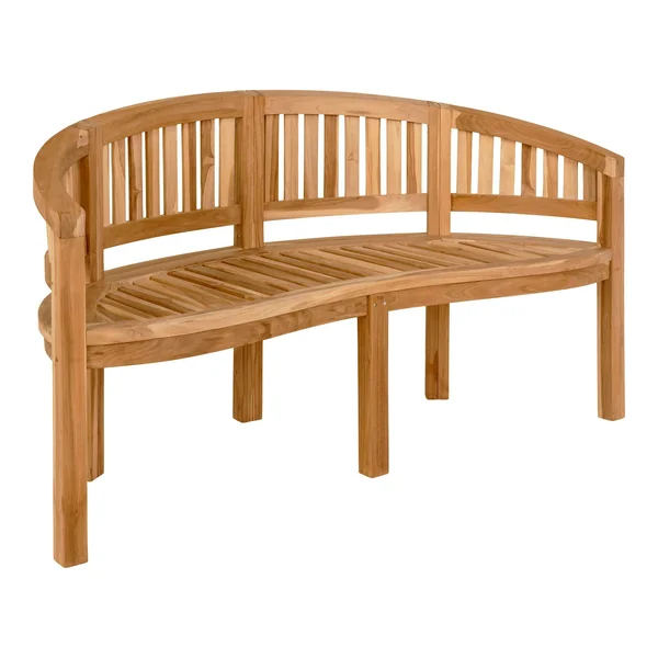 Banc de jardin arrondi en bois de teck 150 cm MENDOZA