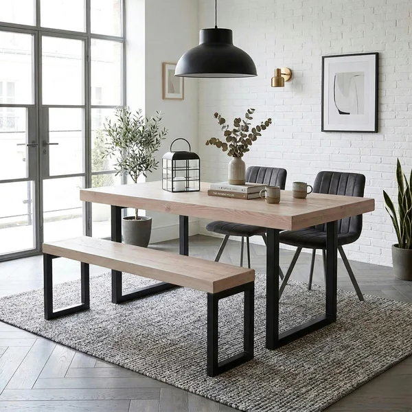 Banc de table en bois recyclé 155 cm AUCKLAND