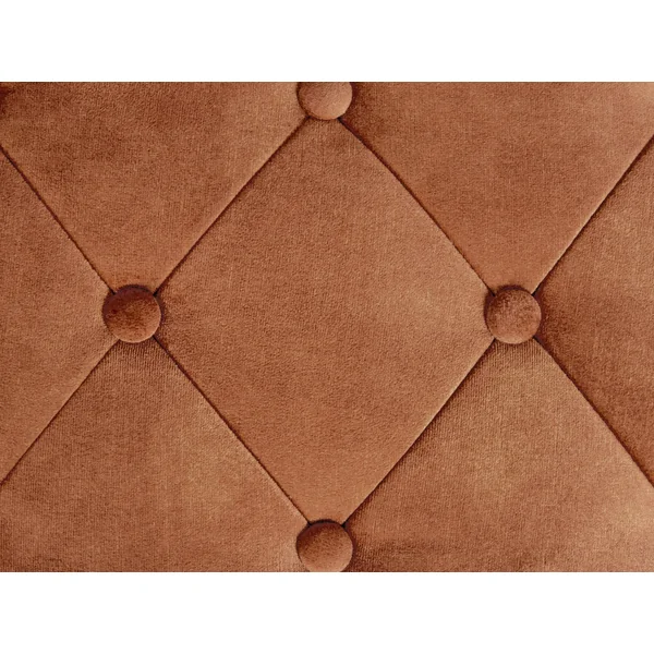 Banc rembourré ROSEVILLE Velours Rouge foncé