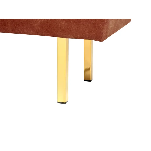 Banc rembourré ROSEVILLE Velours Rouge foncé