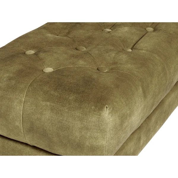 Banc rembourré ROSEVILLE Velours Vert olive
