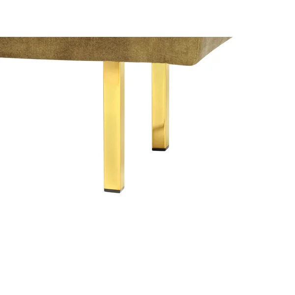 Banc rembourré ROSEVILLE Velours Vert olive