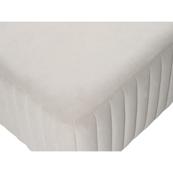 Banc rembourré UTAH Velours Blanc cassé