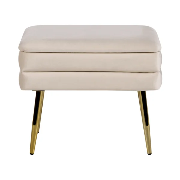 Bankje met opbergruimte ODESSA Fluweel Beige
