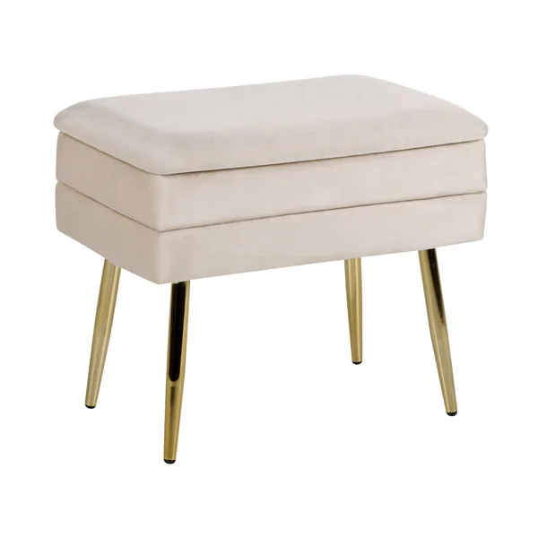 Bankje met opbergruimte ODESSA Fluweel Beige