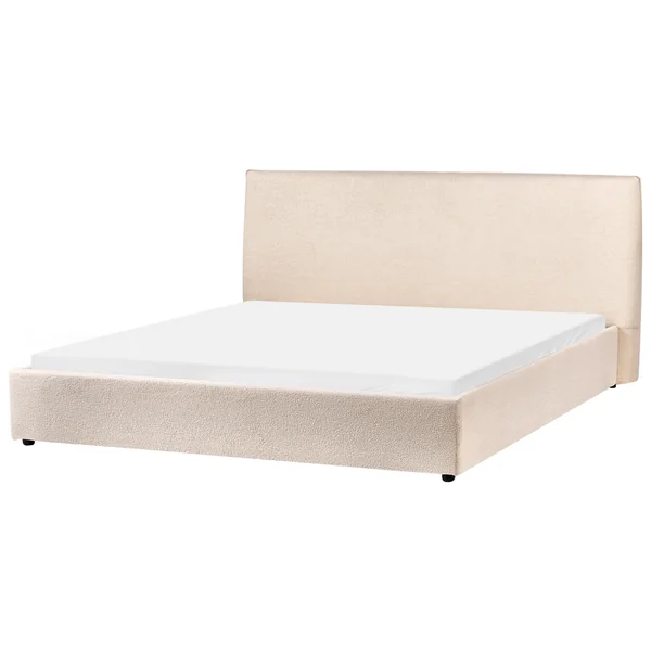 Bed Boucle LAVAUR 180 x 200 cm (EU Super King) Beige