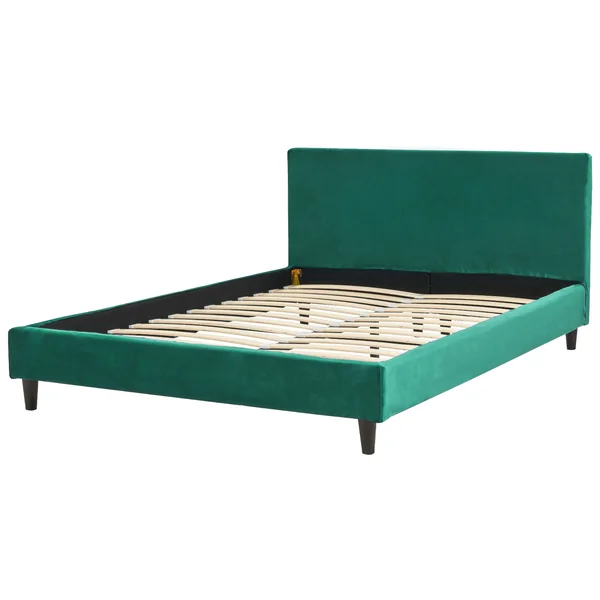 Bed Frame Cover Velvet FITOU 140 x 200 cm Dark Green