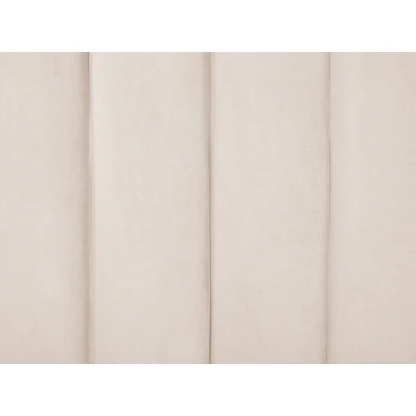 Bed Velvet AMBILLOU 160 x 200 cm (EU King Size) Light Beige
