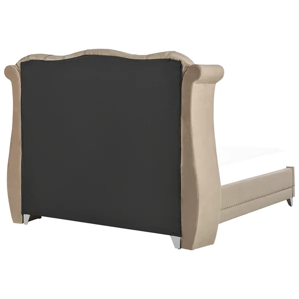Bed Velvet AYETTE 180 x 200 cm (EU Super King) Taupe