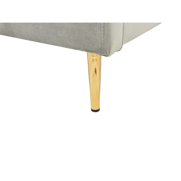 Bed Velvet CHALEIX 160 x 200 cm (EU King Size) Light Grey