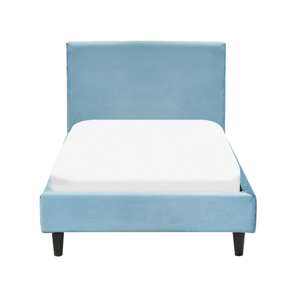 Bed Velvet FITOU 90 x 200 cm (EU Single) Light Blue