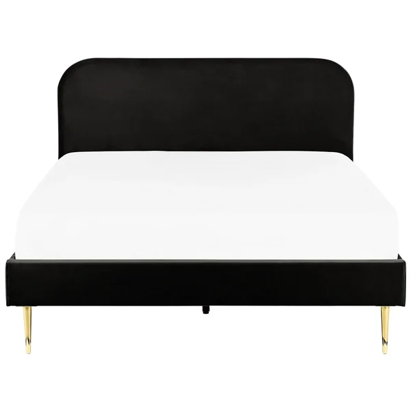 Bed Velvet FLAYAT 180 x 200 cm (EU Super King) Black