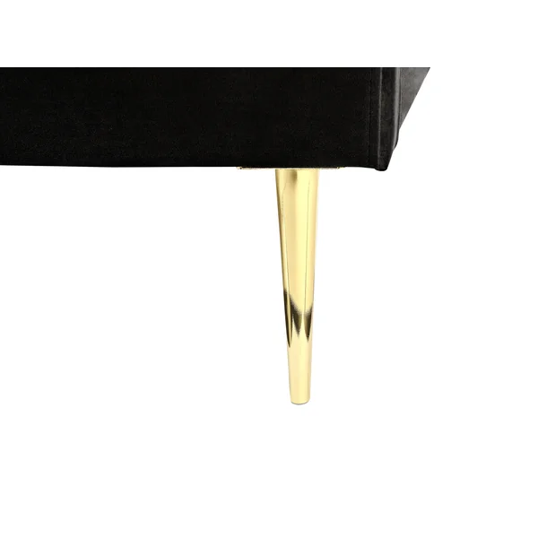Bed Velvet FLAYAT 180 x 200 cm (EU Super King) Black