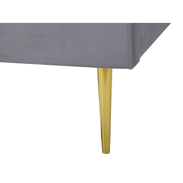 Bed Velvet FLAYAT 180 x 200 cm (EU Super King) Grey