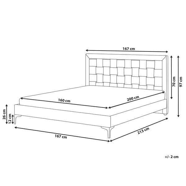 Bed Velvet LIMOUX 160 x 200 cm (EU King Size) Dark Green