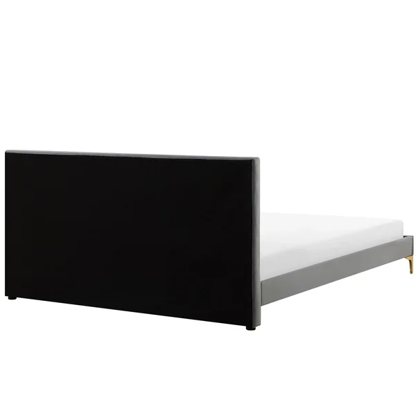 Bed Velvet LIMOUX 180 x 200 cm (EU Super King) Grey