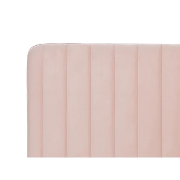 Bed Velvet LUNAN 140 x 200 cm (EU Double) Pastel Pink