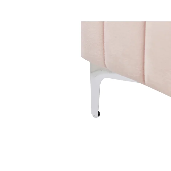 Bed Velvet LUNAN 160 x 200 cm (EU King Size) Pastel Pink