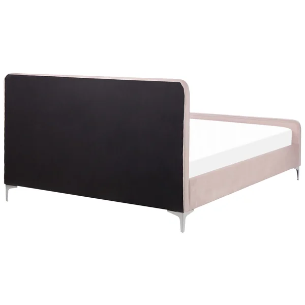 Bed Velvet LUNAN 160 x 200 cm (EU King Size) Pastel Pink
