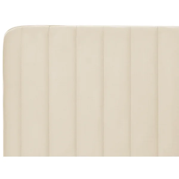 Bed Velvet LUNAN 180 x 200 cm (EU Super King) Light Beige