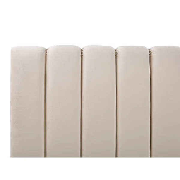 Bed Velvet MARVILLE 140 x 200 cm (EU Double) Sand Beige
