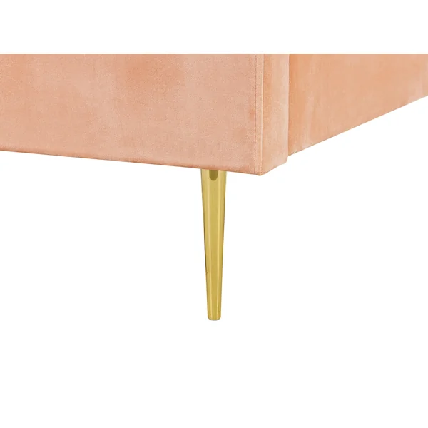 Bed Velvet MARVILLE 180 x 200 cm (EU Super King) Peach Pink