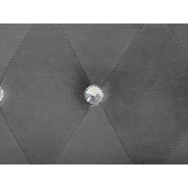 Bed Velvet METZ 180 x 200 cm (EU Super King) Dark Grey