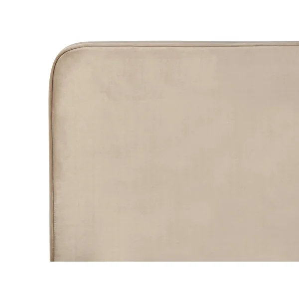 Bed Velvet VALOGNES 160 x 200 cm (EU King Size) Taupe