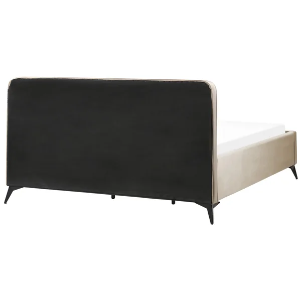 Bed Velvet VALOGNES 180 x 200 cm (EU Super King) Taupe