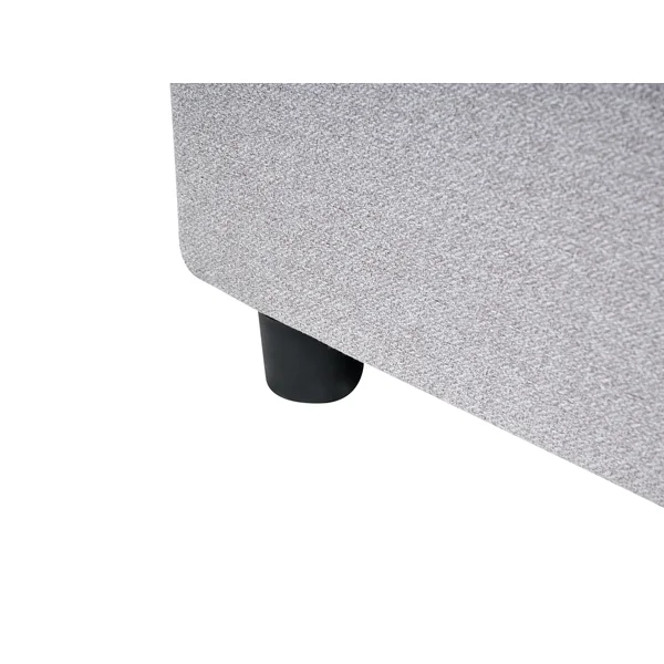 Bed with Storage Drawers without Headboard Fabric PRADES 180 x 200 cm (EU Super King) Light Grey